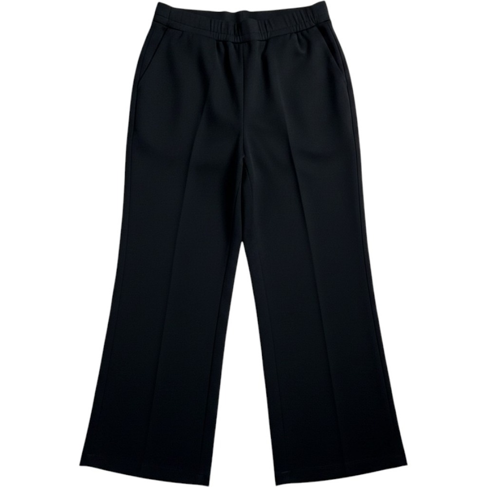 Dictionary Womens Black Wide Leg Trousers Size XL 16 Stretch Pockets Office